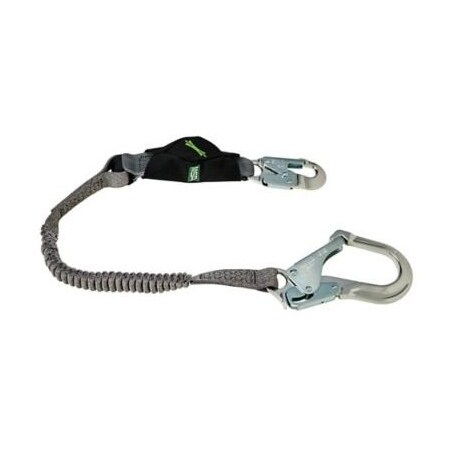 Msa Safety V-Series Stretch Single-Leg Energy Absorbing Lanyard, 6', 36Cl Large Snaphooks 10193554